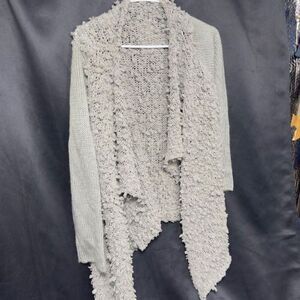 NWT Altar'd State Cardigan Sweater Size Large Charcoal Gray Boho Open Front Cozy